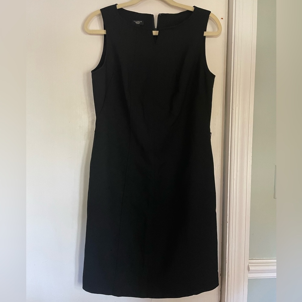 Talbots black sheath dress